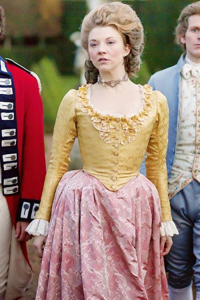 The Scandalous Lady W Movie Costume: Pink and Yellow